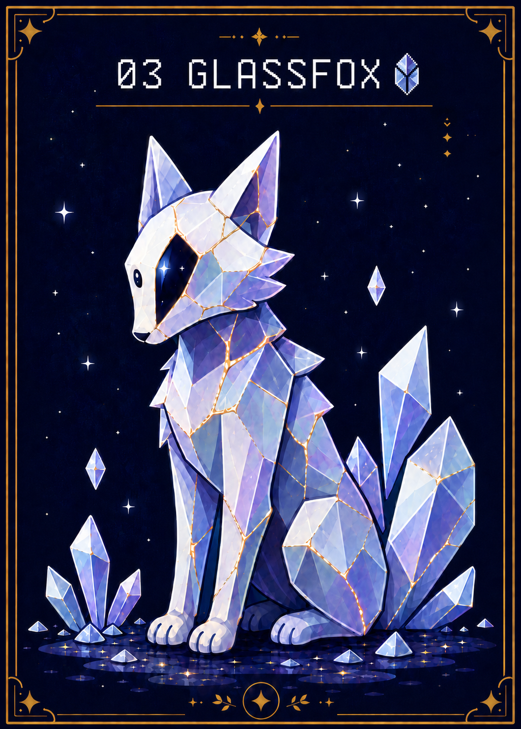 Glass Fox card