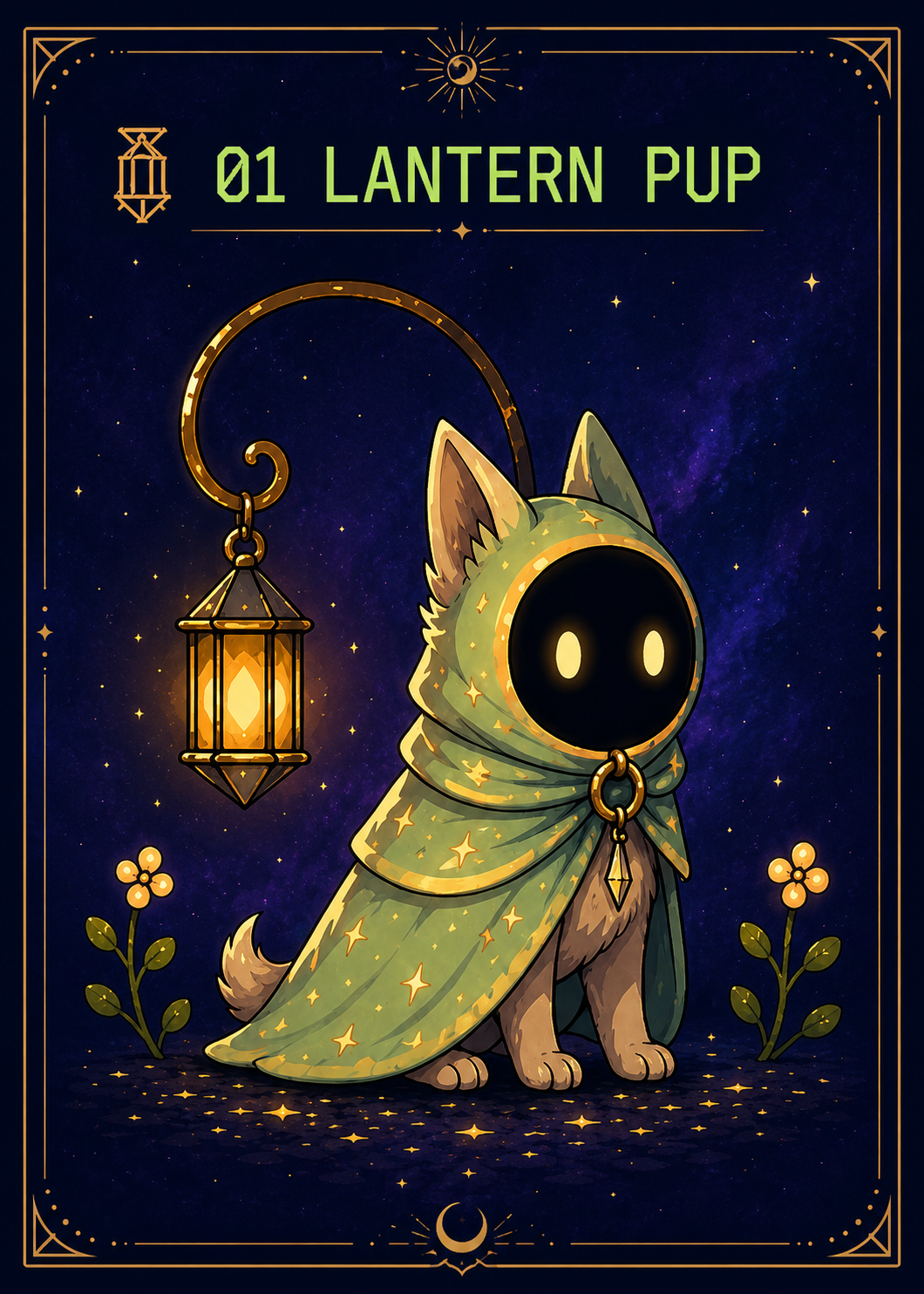Lantern Pup card